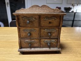 Antike Gewürzschrank / Apothekenschrank aus Holz, Top!
