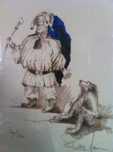 Grafica & Litografie: Rolf Knie, "Liliputaner mit Affe", 1994 – Usato da Einsiedeln venduto da artgallery59 2