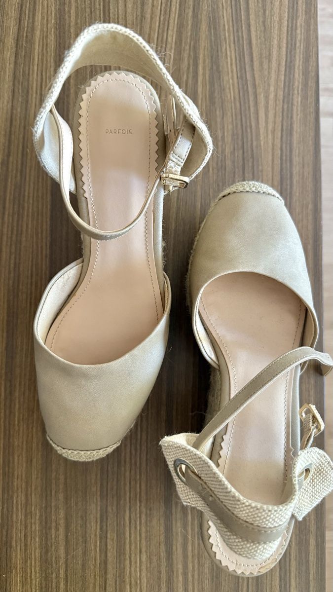 Scarpe da donna: Parfois Keilsandaletten Beige – Nuovo (secondo la descrizione) da Bern venduto da mo.ma12 1