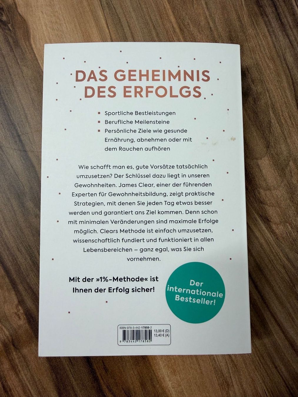 Libri: James Clear Die 1% Methode Buch guter Zustand – Usato da Männedorf venduto da deliaba 1