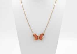 Van Cleef & Arpels Butterfly Collier mit Koralle RARE S4412