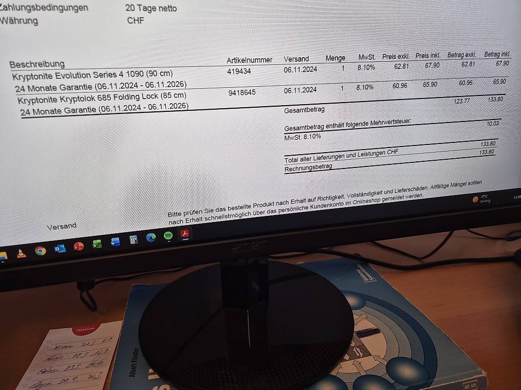 Lucchetti: Kryptonite Kryptolok 685 Foldig Lock (85cm) – Nuovo (secondo la descrizione) da Weinfelden venduto da Kasha04 1
