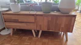 2 Sideboards, klein, massiv