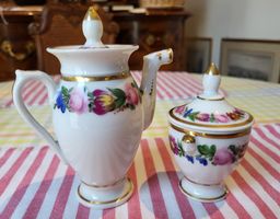 Puppengeschirr, Empire, Porzellan, polychrom bemalt