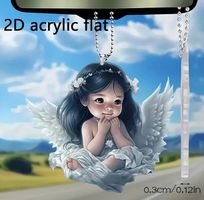 2-D ACRYL ANHÄNGER, F TASCHE, AUTO *SÜSSER ENGEL*