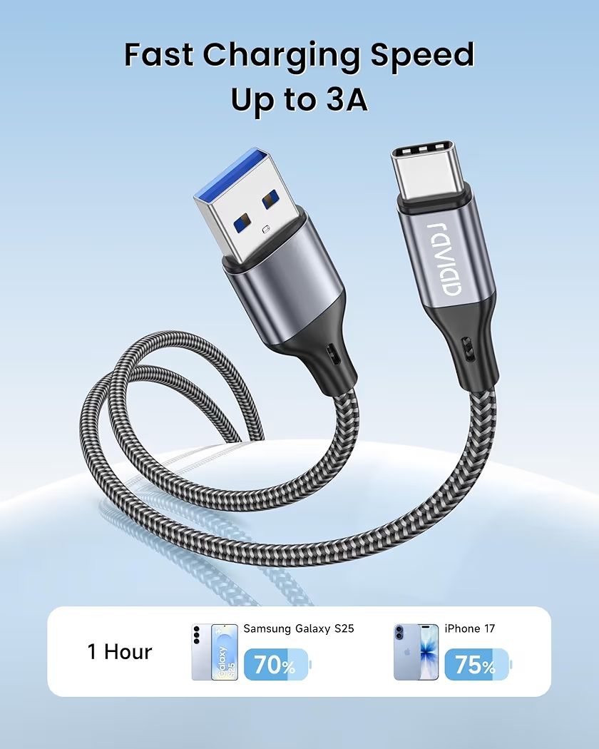 Kabel: Câble USB-C 1 m, câble de charge USB-C, compatible USB 3.0  – Neu und originalverpackt aus Aigle von Swiss_mart 2