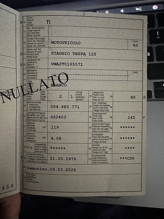 Scooter: Vespa 125 Primavera 1976  – Usato da Quartino venduto da DiloUsato 9