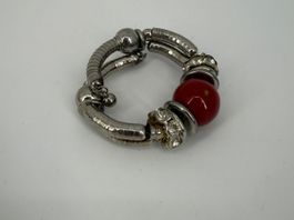 Modeschmuck Armband/ Armreif, Silber Rot