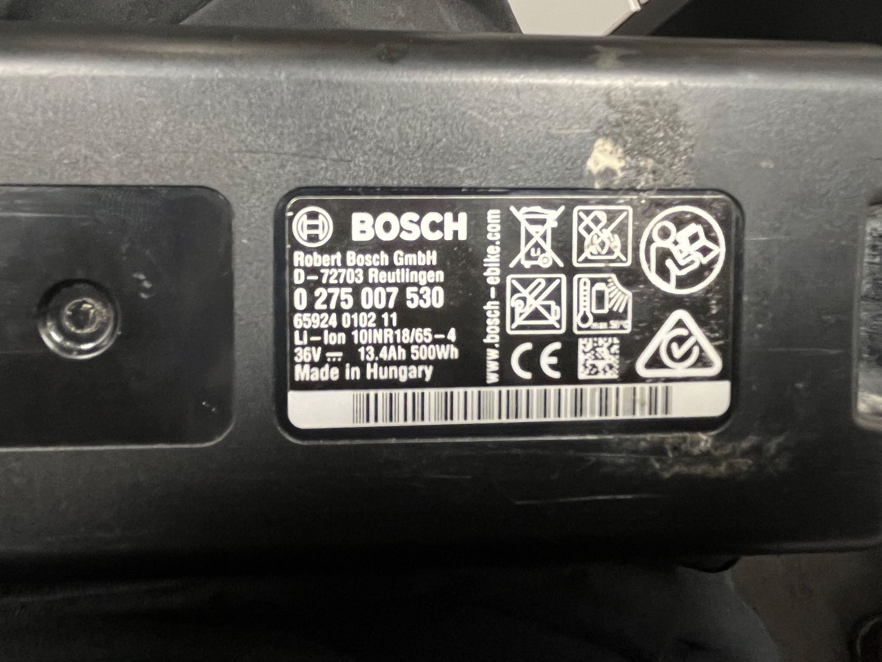 Bosch Batterie: Bosch Powerpack 500 E-Bike Akku 500Wh – Usato da Nürensdorf venduto da VLN_8309 1