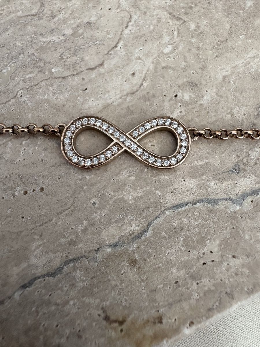 Thomas Sabo Catenine: Thomas Sabo Infinity Halskette 925 Silber roséfarben – Usato da Zürich venduto da CICI-CuratedVintage 2