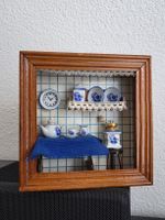 VINTAGE Reutter Porzellan Miniatur-Schattenkasten "Küche"