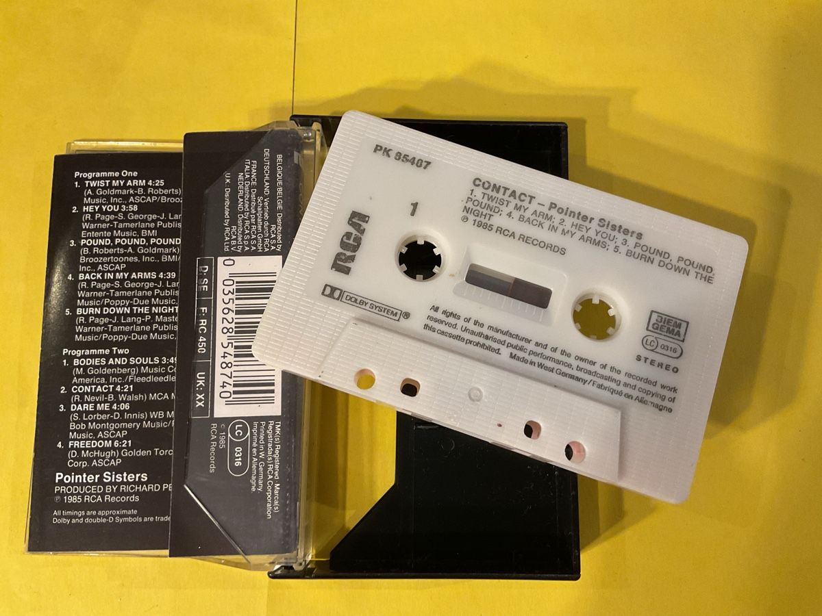 Musicassette: Pointer Sisters - Contact Musikkassette, Top Zustand!1985 – Usato da Steinach venduto da Quarkie 1