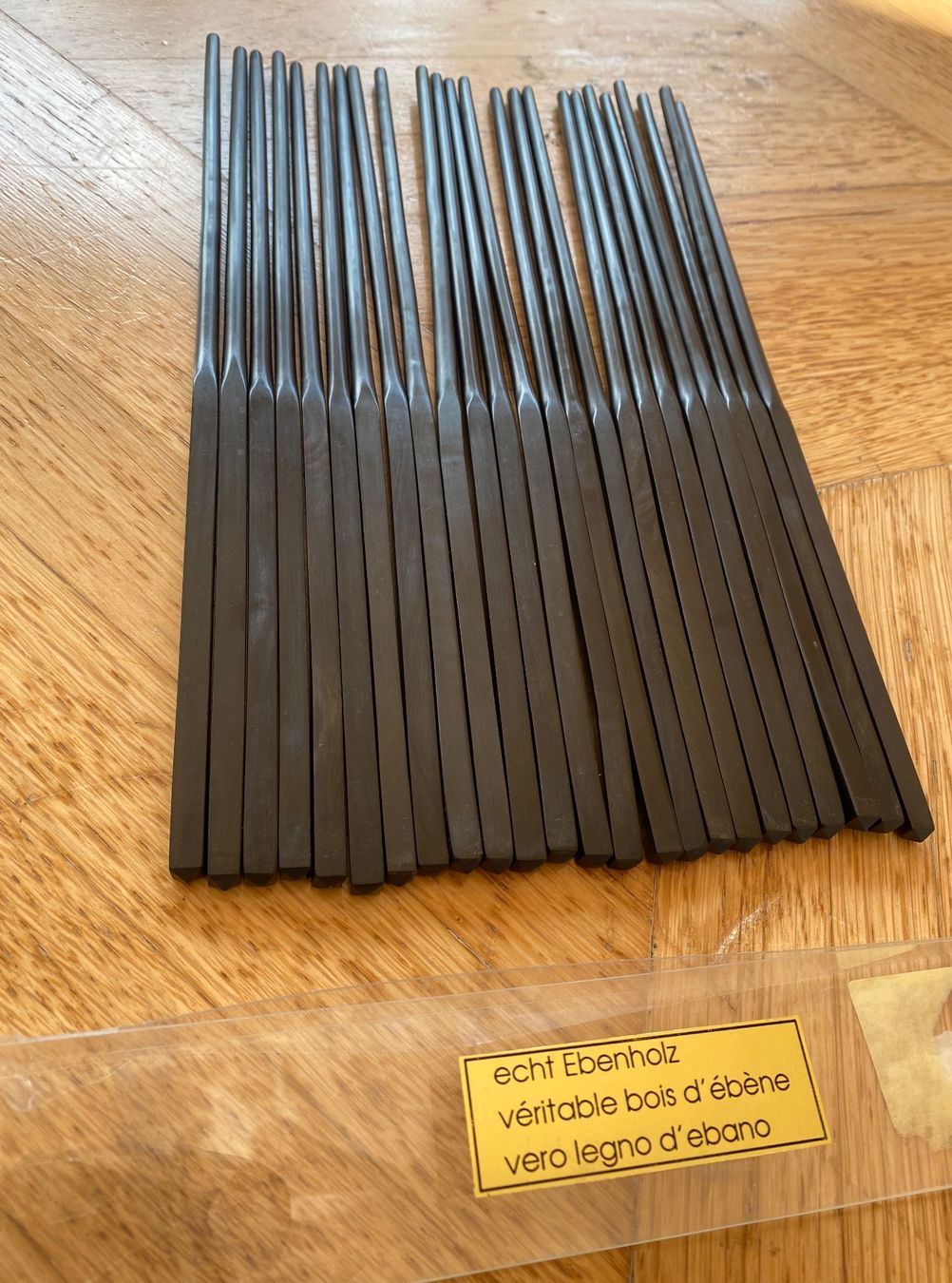 Set di posate: Essstäbchen Eiszange Ebenholz Eben Holz Löffel Gabel – Nuovo (secondo la descrizione) da Dottikon venduto da 6571 3
