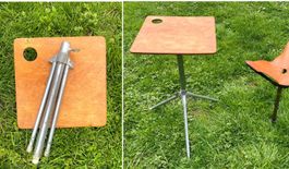 Klein zerlegbar Beistelltisch Asertisch Campingtisch 30x30cm