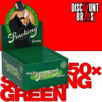NEU █ 50× SMOKING GREEN Grün Zigarettenpapier HANF King Size