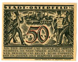 Notgeld "50 Pfennig. Osterfeld (Oberhausen) 1921"