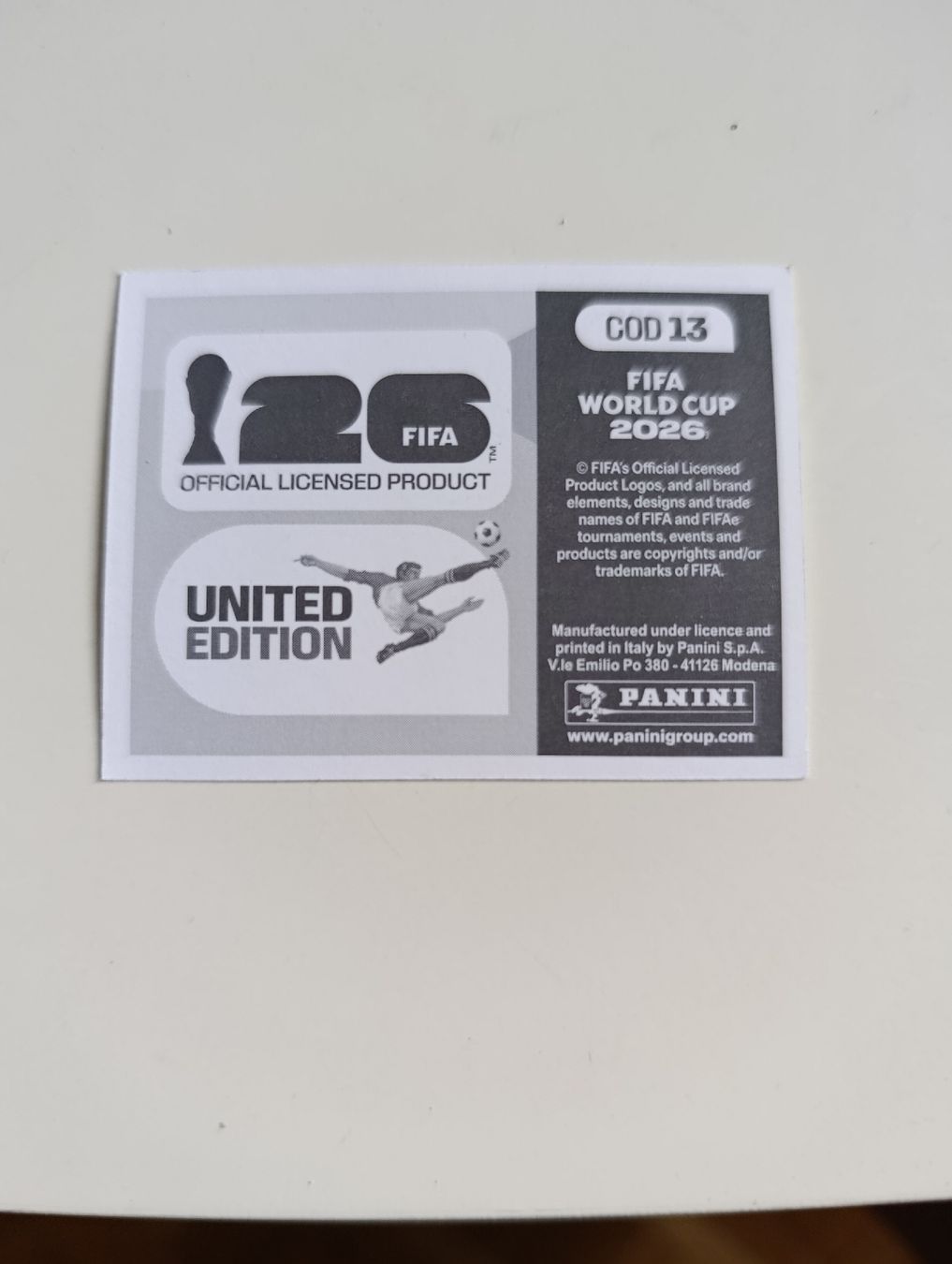 Panini Carte collezionabili: Panini World Cup 2026 COD 13 – Nuovo (secondo la descrizione) da Lavey-Village venduto da pas_7xd2 1