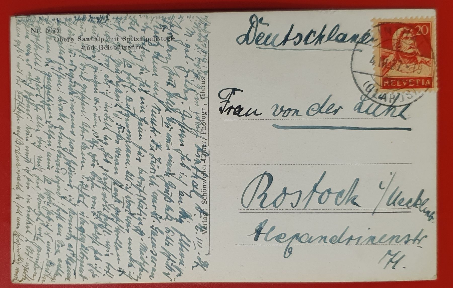 Cartoline postali: Obere Sandalp 1927 – Usato da Kreuzlingen venduto da Rschweiz1 1