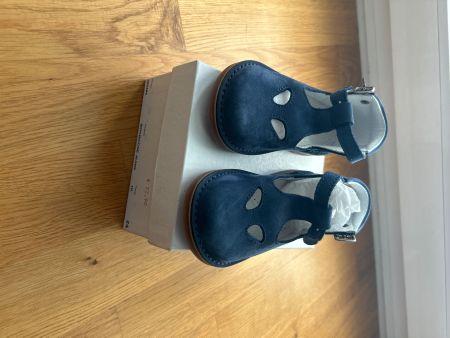 chaussures salomes en suede bleu - taille 24