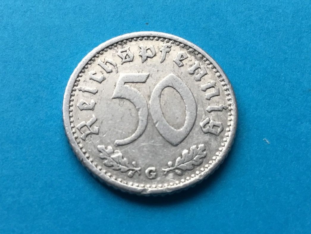 Alle Münzen: 50 Reichpfennig 1935 G. – Gebraucht aus St. Margrethen SG von alfapeugeot10 2