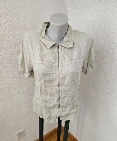 NILE Leinen Bluse mit Reissverschluss / Jäckli Gr. S