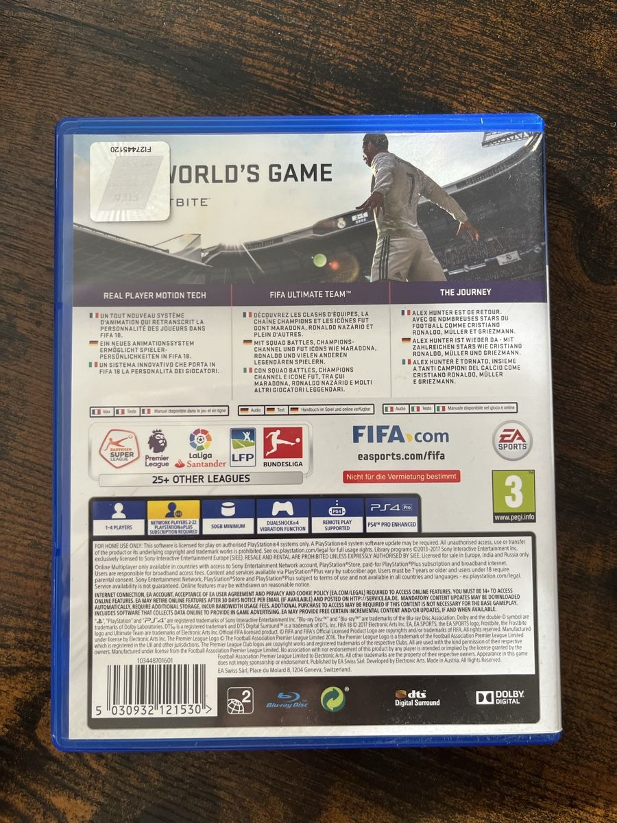 Sony Spiele: FIFA 18 PS4 – Gebraucht aus Zürich von rtinise 1