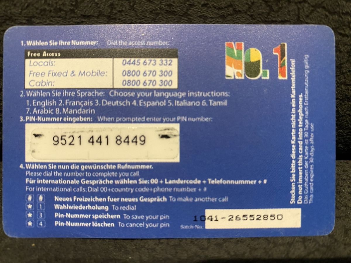 Schede telefoniche: Prepaid card dos 1 – Usato da Lausanne venduto da babacard10 1