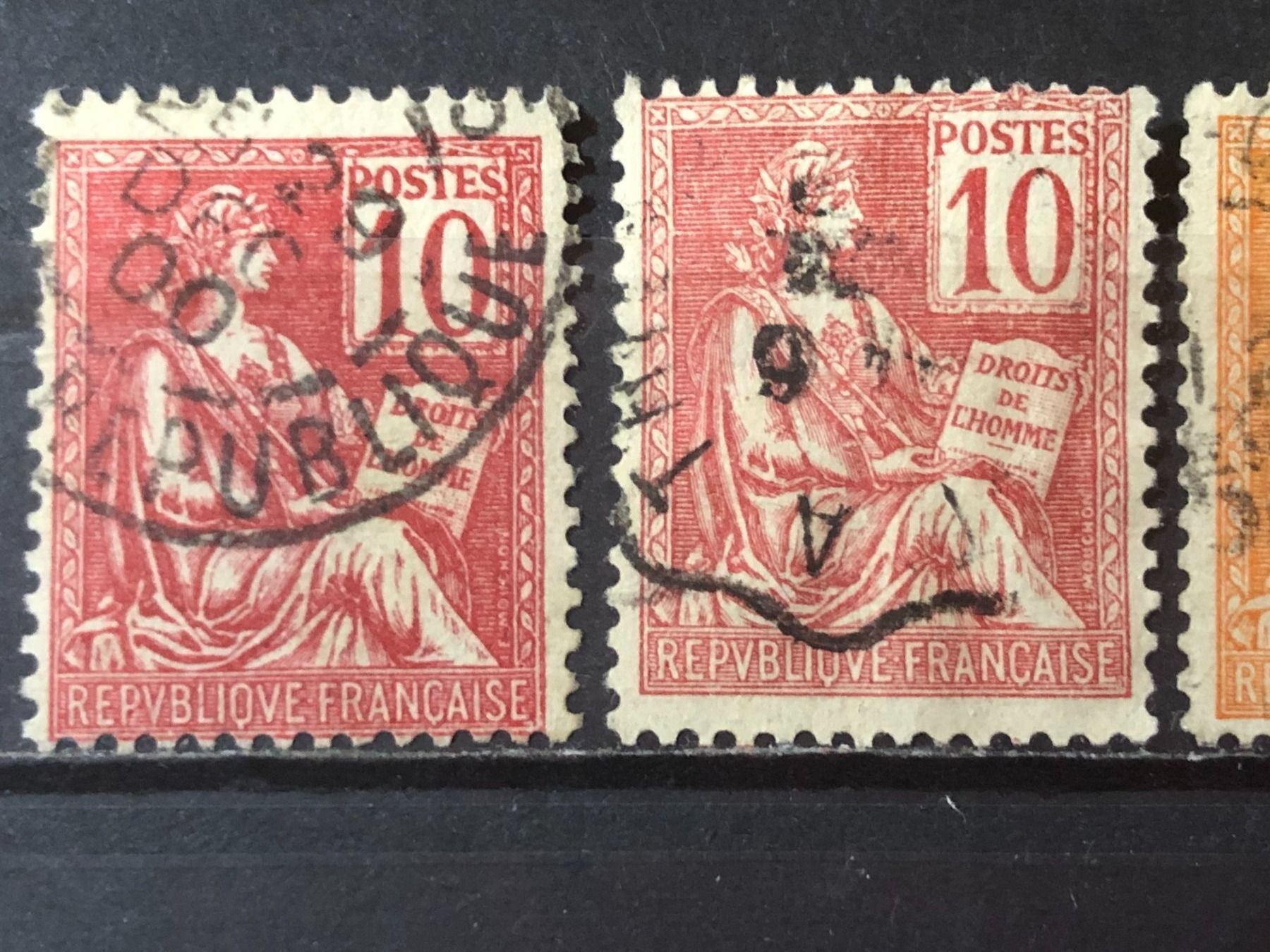 Alle Briefmarken: Série complète Mouchon oblitérés 1900-02 – Gebraucht aus Lausanne von ffhoud 1