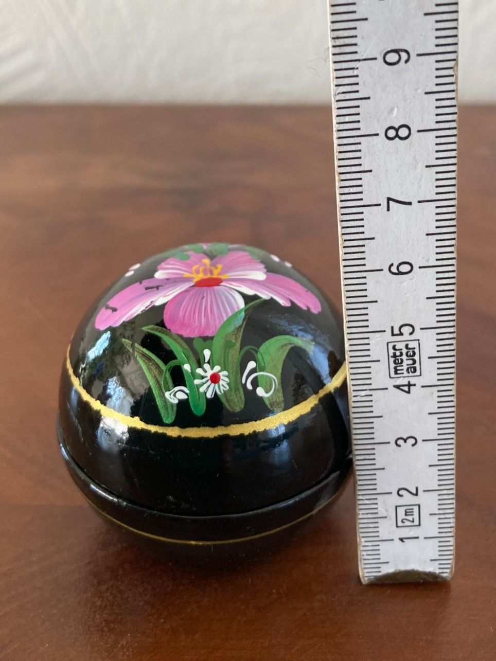 Tutte le decorazioni: Schwarzlackdose Schmuckdöschen Ringdöschen Dose handbemalt – Usato da Subingen venduto da ArtBead 6