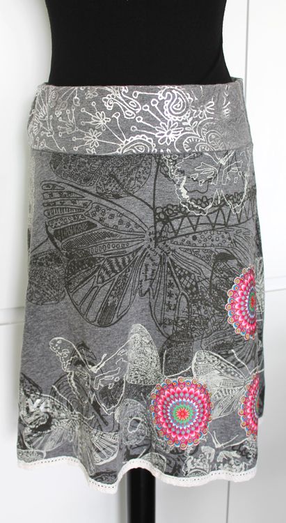 Jupe Desigual Multicolore En Coton - Taille 38 (M) - Style évasé