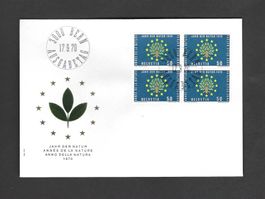CH FDC Viereblock 1970