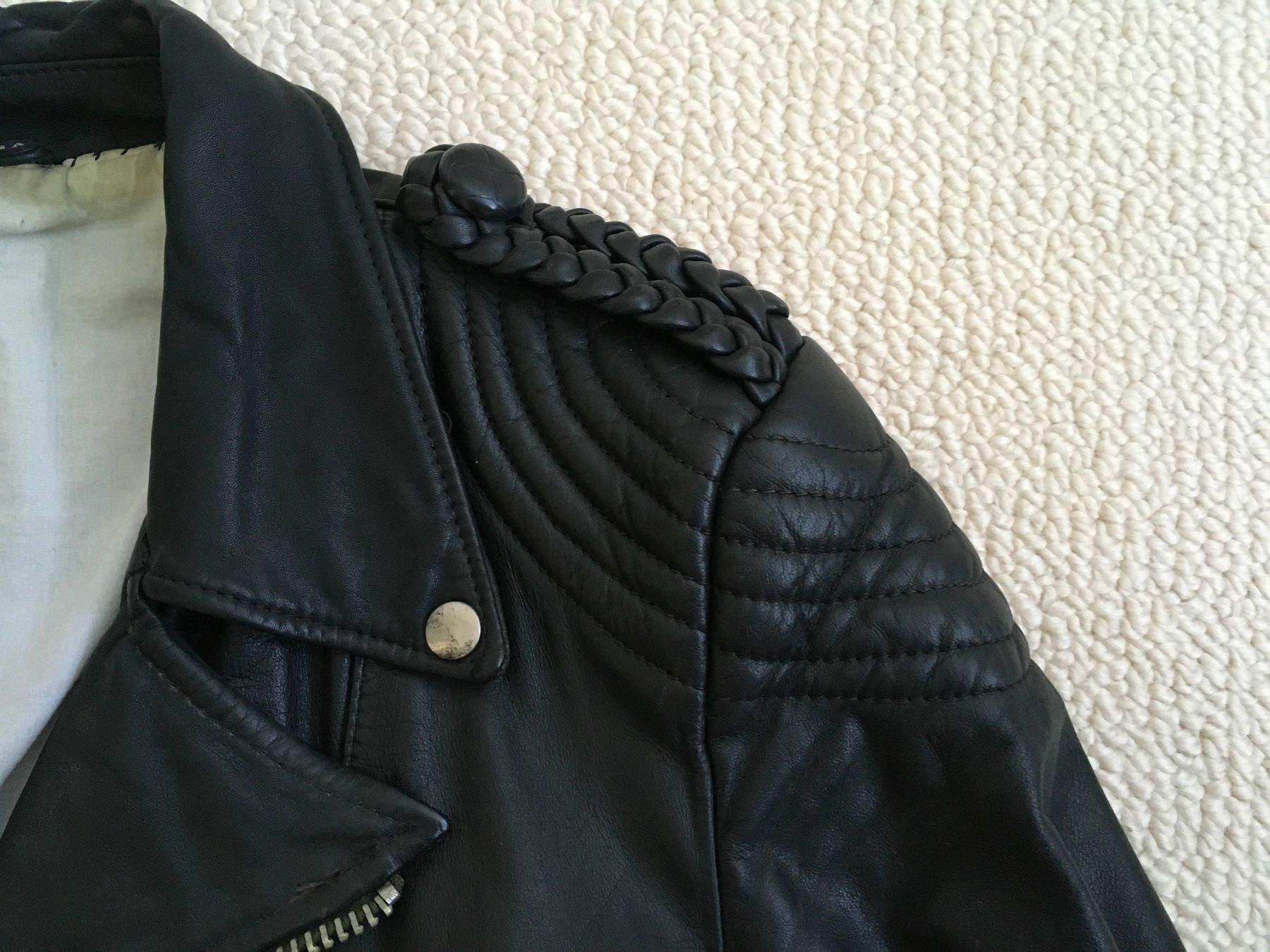 Giacche: Damen-Motorrad-Lederjacke schwarz, Grösse 46 – Usato da Rheinfelden venduto da Nerocorleone110 4