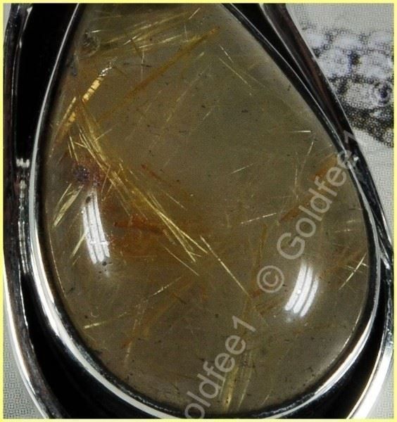 Anhänger: RUTILATED QUARTZ, Rutilquarz Anhänger 925 Silber – Neu und originalverpackt aus Oberglatt ZH von Goldfee1 1