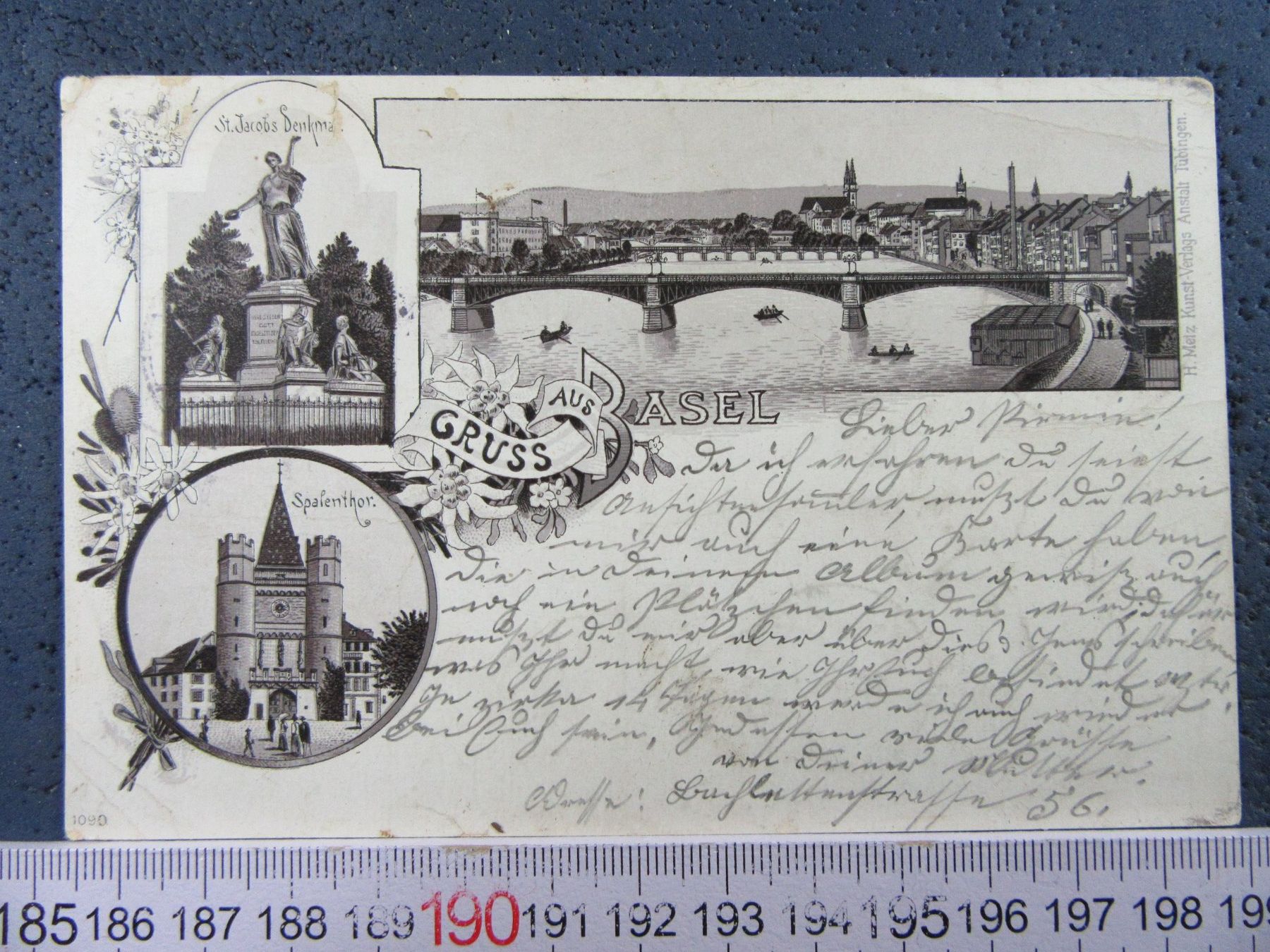 Cartoline postali: BASEL 1897 3BILD- AK-BS – Usato da Ettingen venduto da Hausi4711