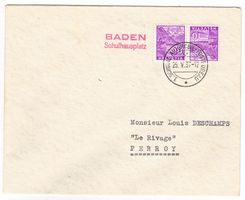 Lettre de Baden BPA A27 pour Perroy le 25.V.37
