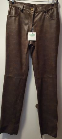 "Vera Pelle" / Nappa "Antik" Lederjeans Gr. 42