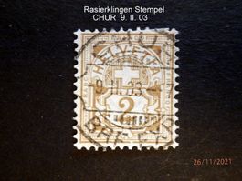 ZNr.58B, Vollstempel, Chur  9.II.03, Top