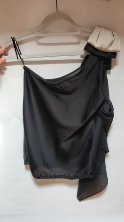 Top River Island nero elegante, taglia 10 - Come nuovo!