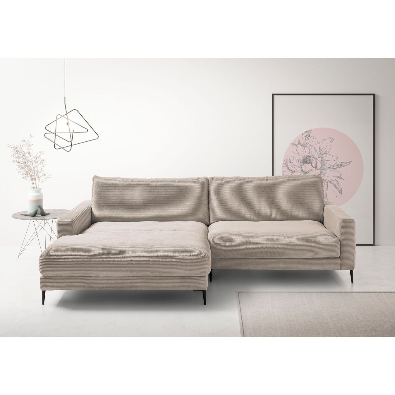 Divani: Ecksofa  Uptown in Cord taupe links – Nuovo e nell'imballaggio originale da Bischofszell venduto da deluxe-moebel