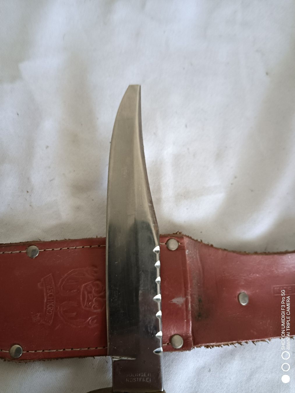 Accessori: Jagdmesser Hirschkrone mit Lederscheide rostfrei – Usato da Aarwangen venduto da to-hirschi 4
