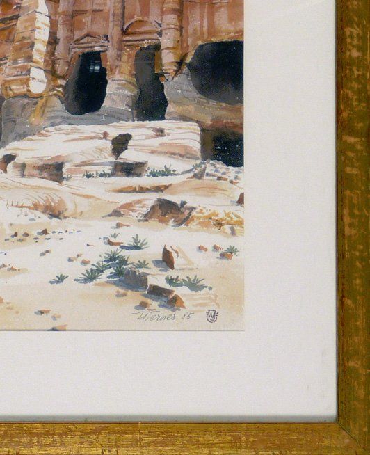 Dipinti: Aquarell "Palastgrab in Petra" – Nuovo (secondo la descrizione) da Aeugst am Albis venduto da wefro 2