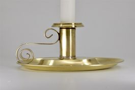 K0411 Antiker Handleuchter-Kerzenständer Biedermeier ~1845