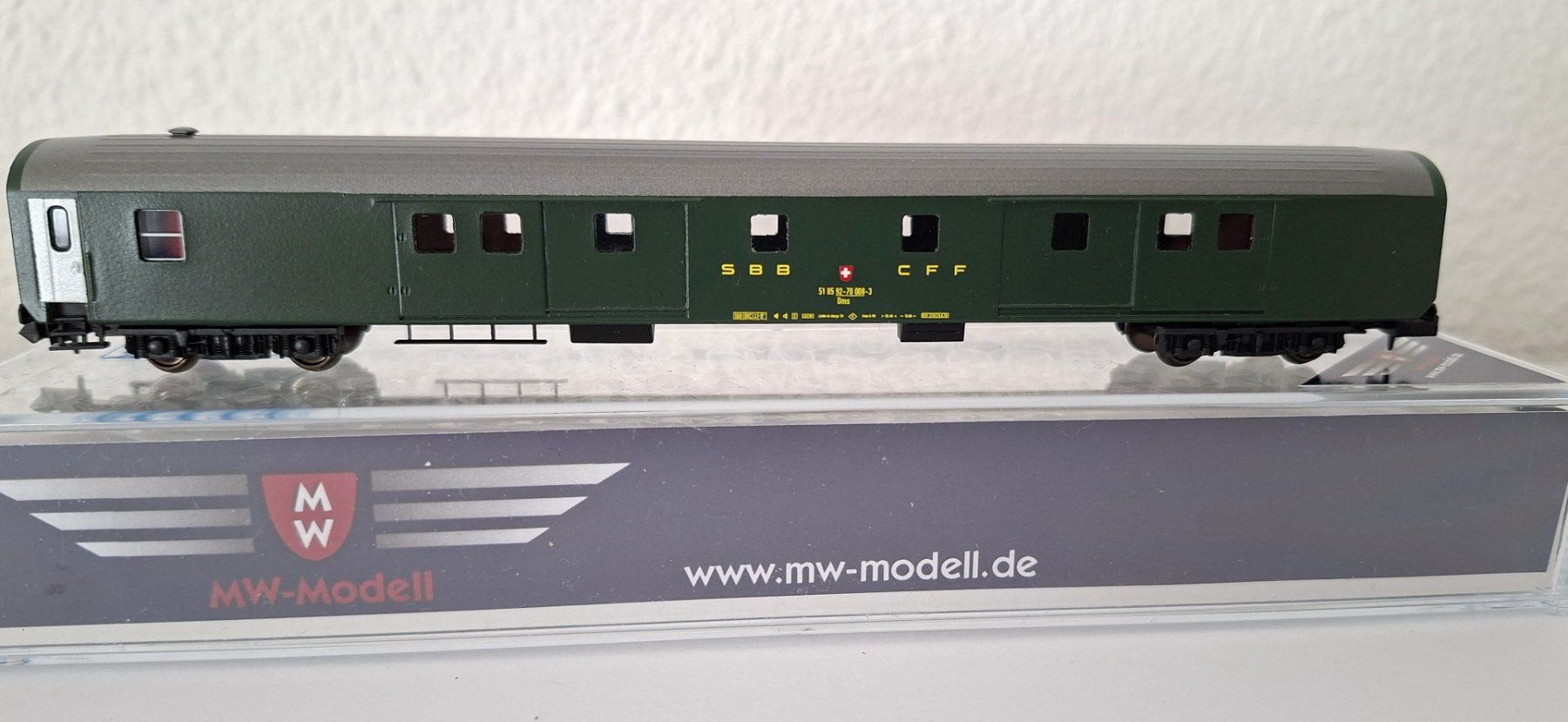 Modellini di ferrovie: MW-Modell Dms SBB RIC Packwagen N-CH-304a – Nuovo e nell'imballaggio originale da Biberist venduto da Ntrains