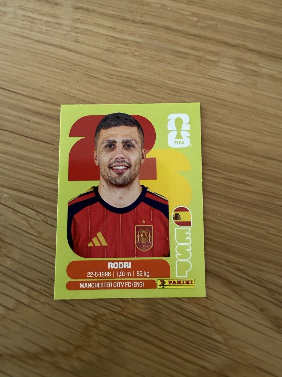 Panini Carte collezionabili: WM Panini 2026 - Rodri (ESP 10) – Nuovo (secondo la descrizione) da Olten venduto da fab_75ry