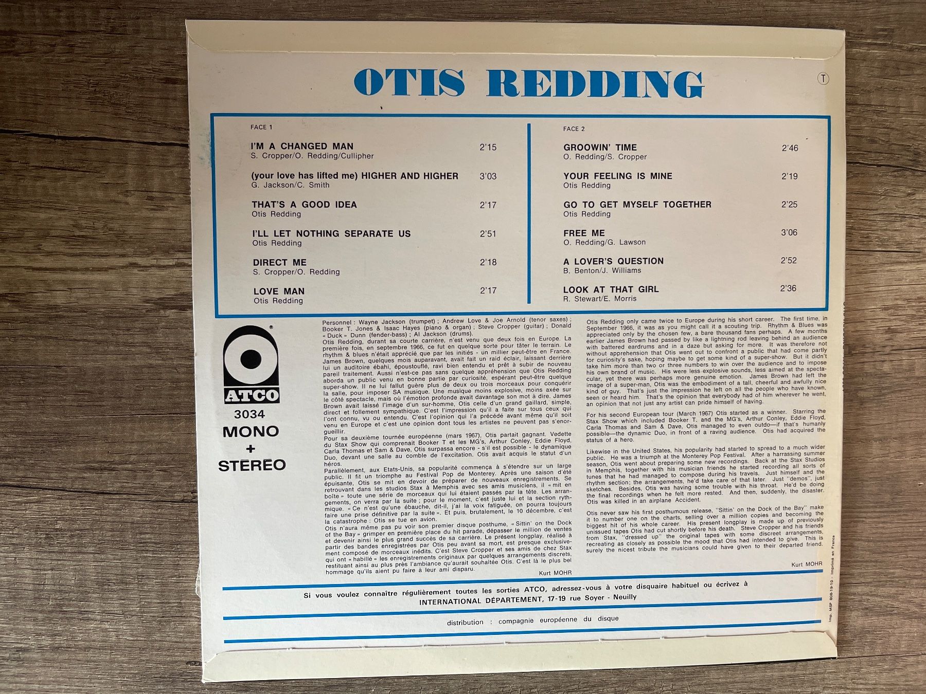 Dischi in vinile: S114/Otis Redding - Love Man – Usato da Frutigen venduto da Philippe_jsp 1