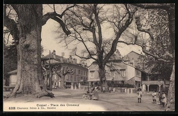Ansichtskarten: AK Coppet, Place des Ormeaux – Gebraucht aus Berlin von bartko-reher