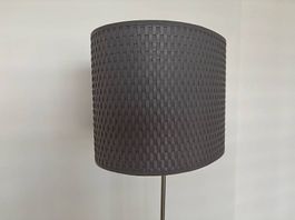 Retro IKEA Stehlampe grau - gewebter Schirm, top Zustand!