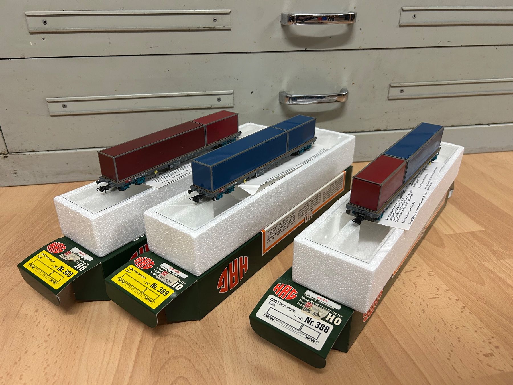Hag Trains électriques: Hag Contaierwagen – D'occasion à Erstfeld par Alpstei