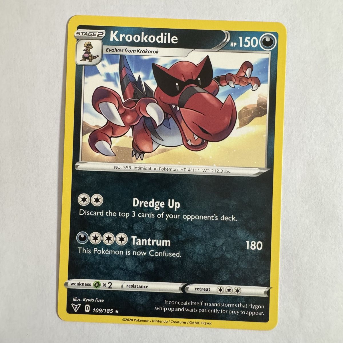 Pokémon Carte collezionabili: Pokémon Krookodile - 109 / 185 - ENG – Nuovo (secondo la descrizione) da Staad SG venduto da miaCards