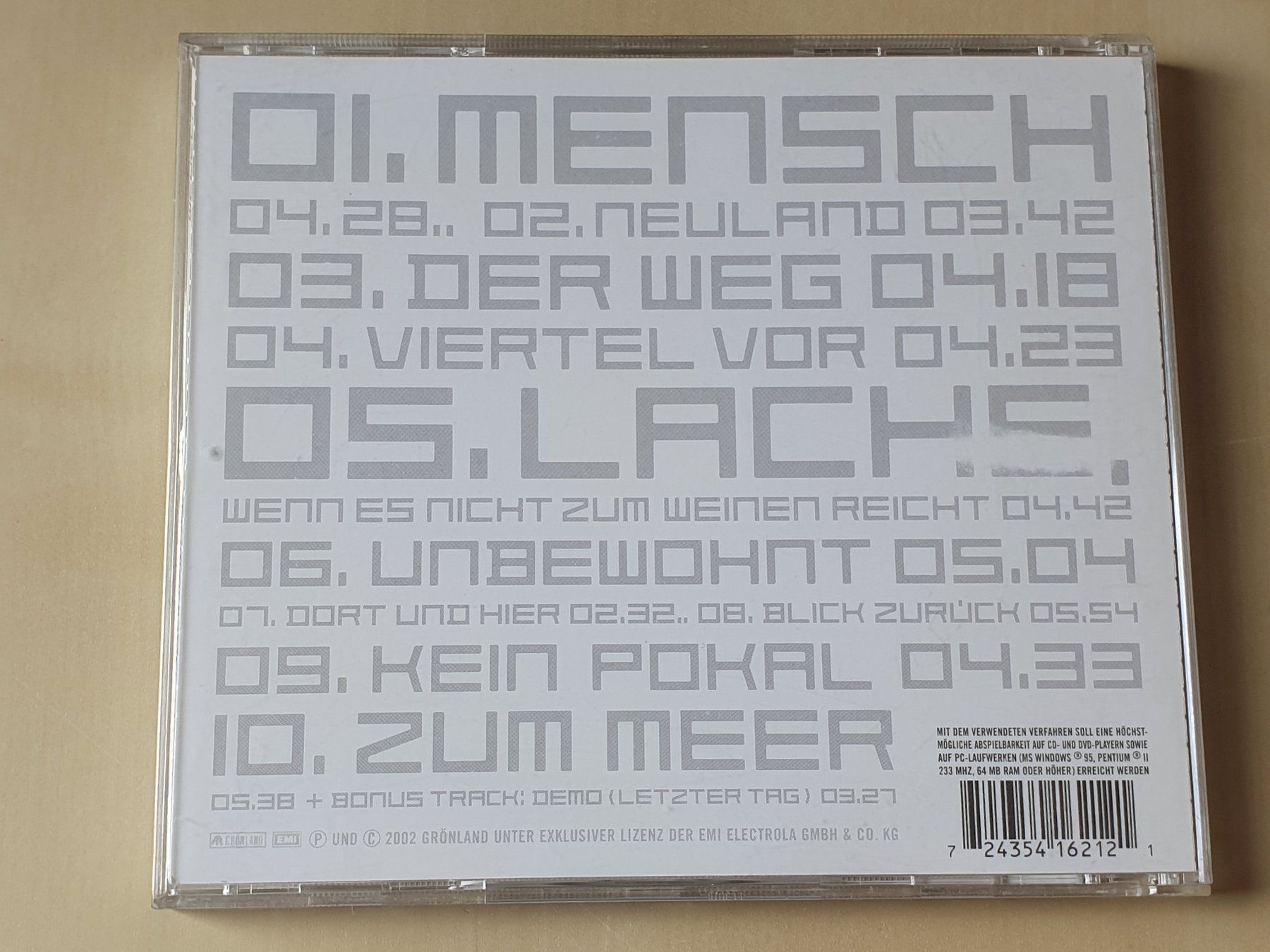 CDs: Herbert Grönemeyer Mensch – D'occasion à Stansstad par collectorsshop 1